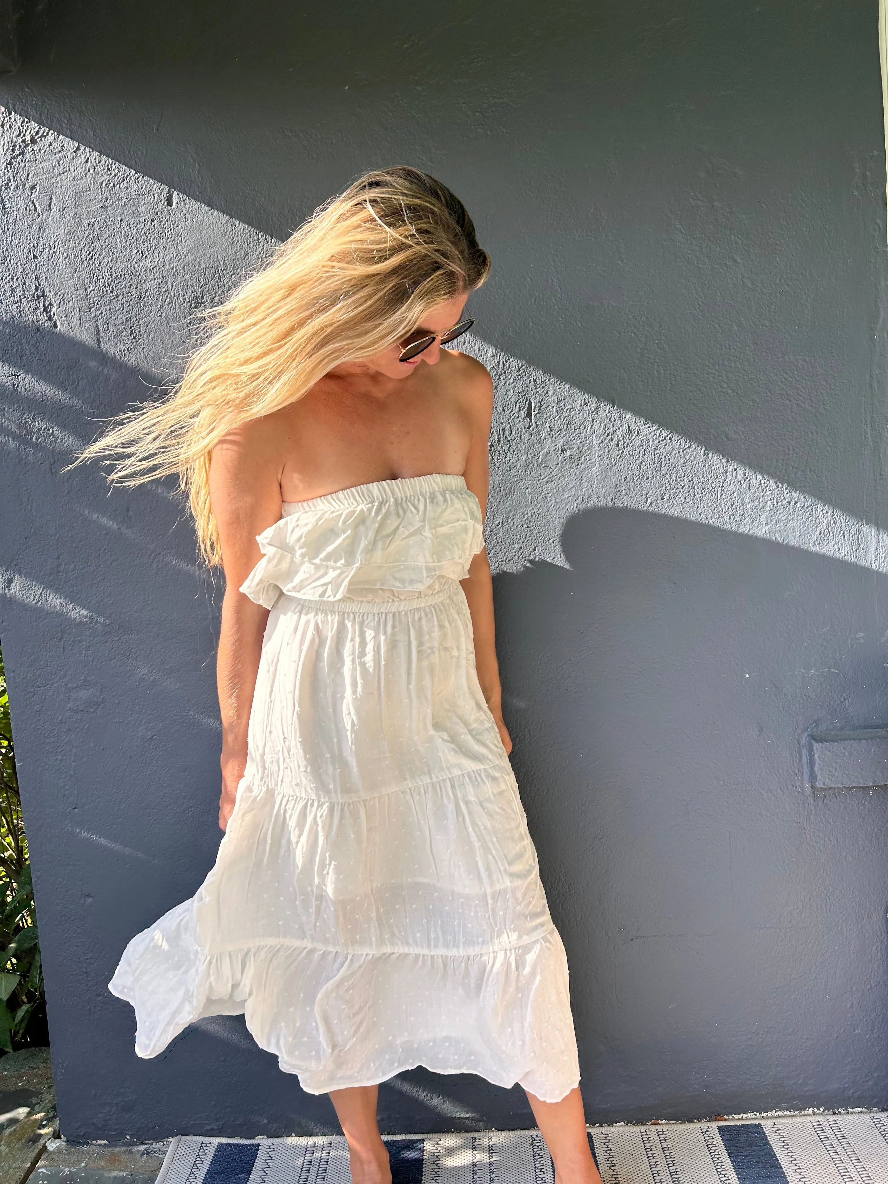 Liberation strapless maxi dress