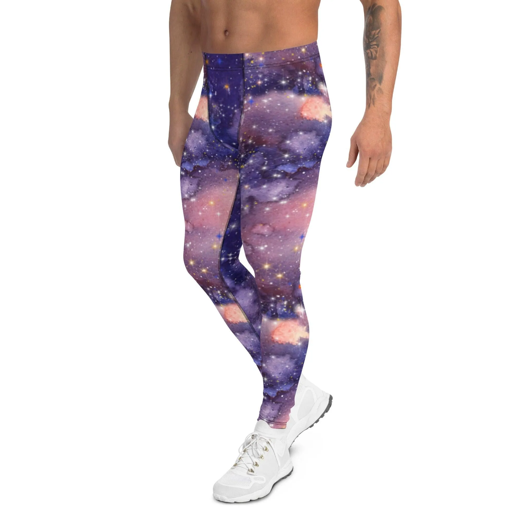 Light Purple Galaxy Men's Leggings