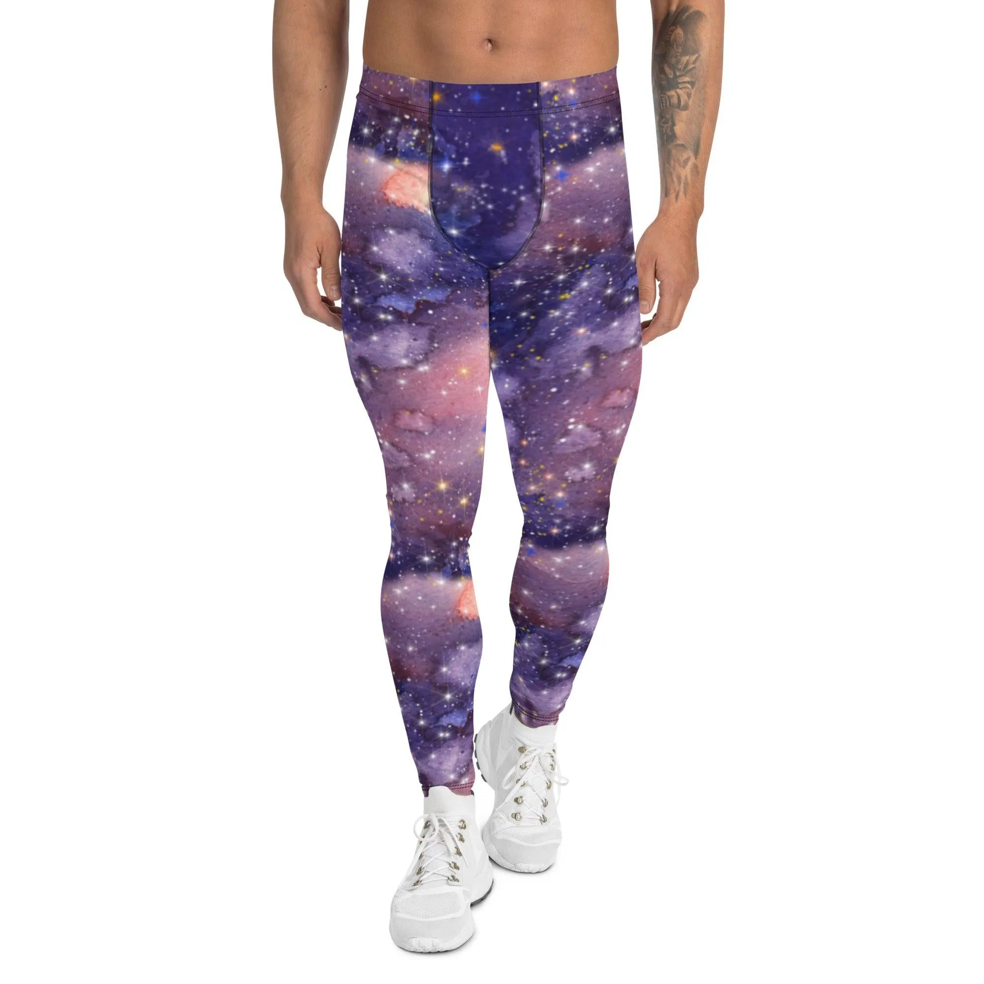 Light Purple Galaxy Men's Leggings