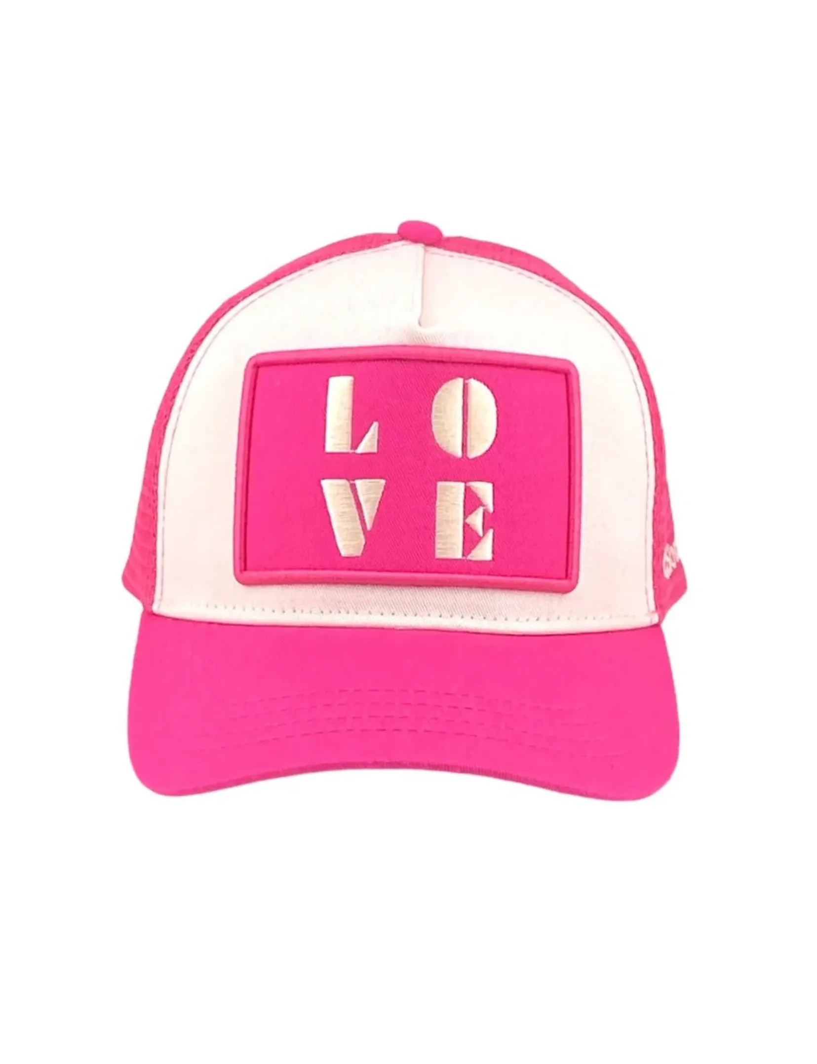 Love Trucker Hat, Pink/Off White