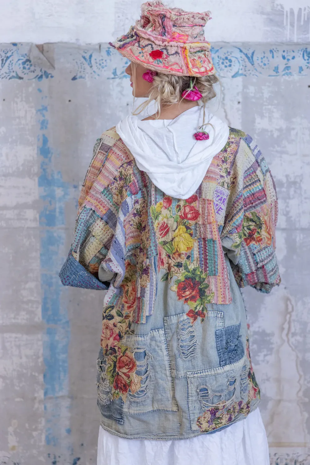 MAGNOLIA PEARL DENIM HIPPIE KIMONO JACKET 815 TULUM