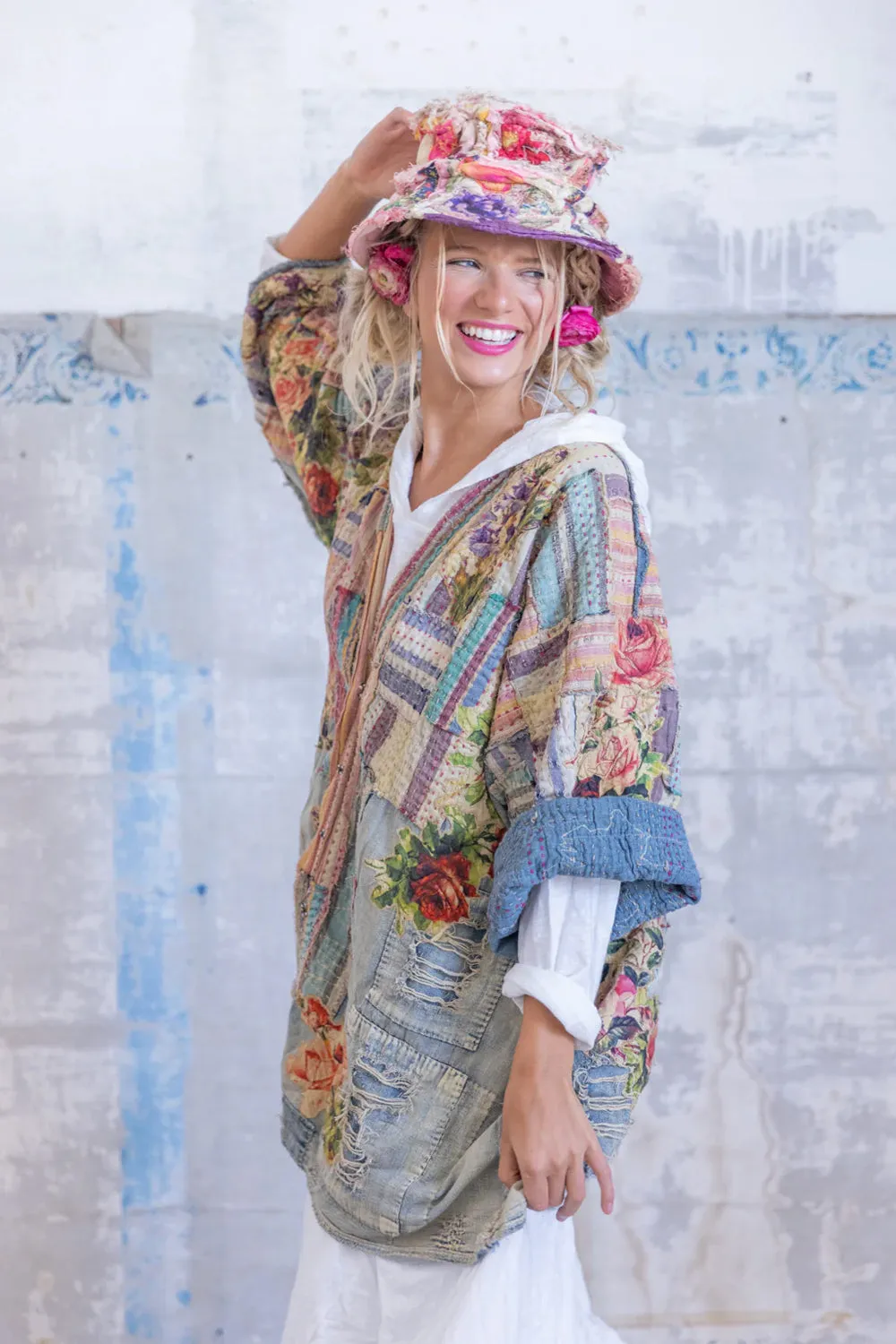 MAGNOLIA PEARL DENIM HIPPIE KIMONO JACKET 815 TULUM