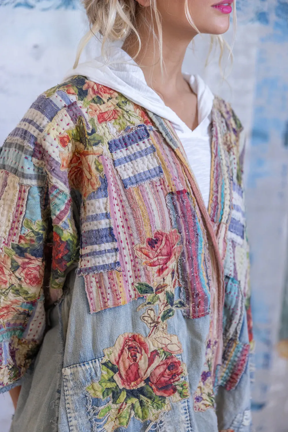 MAGNOLIA PEARL DENIM HIPPIE KIMONO JACKET 815 TULUM