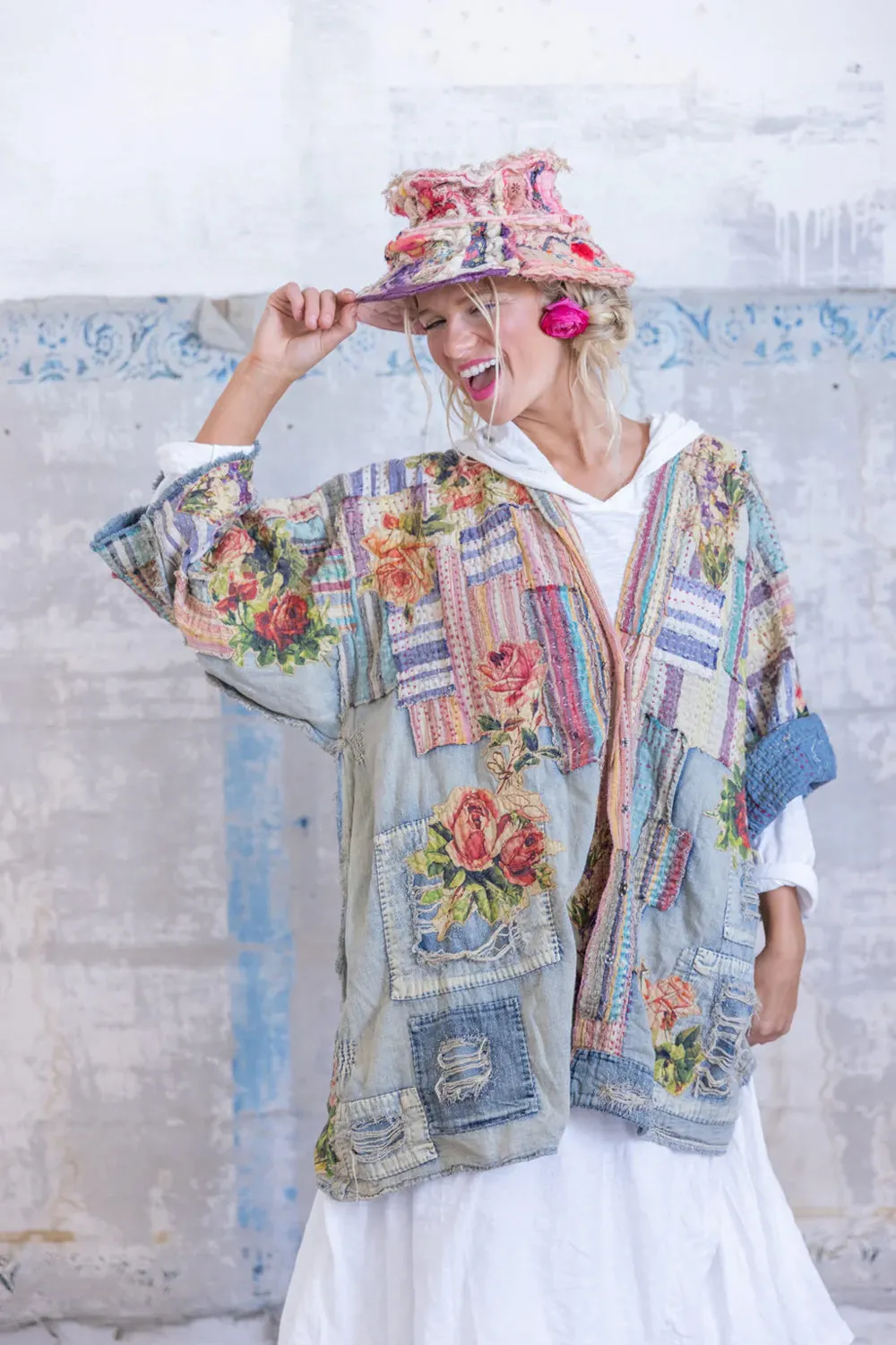 MAGNOLIA PEARL DENIM HIPPIE KIMONO JACKET 815 TULUM