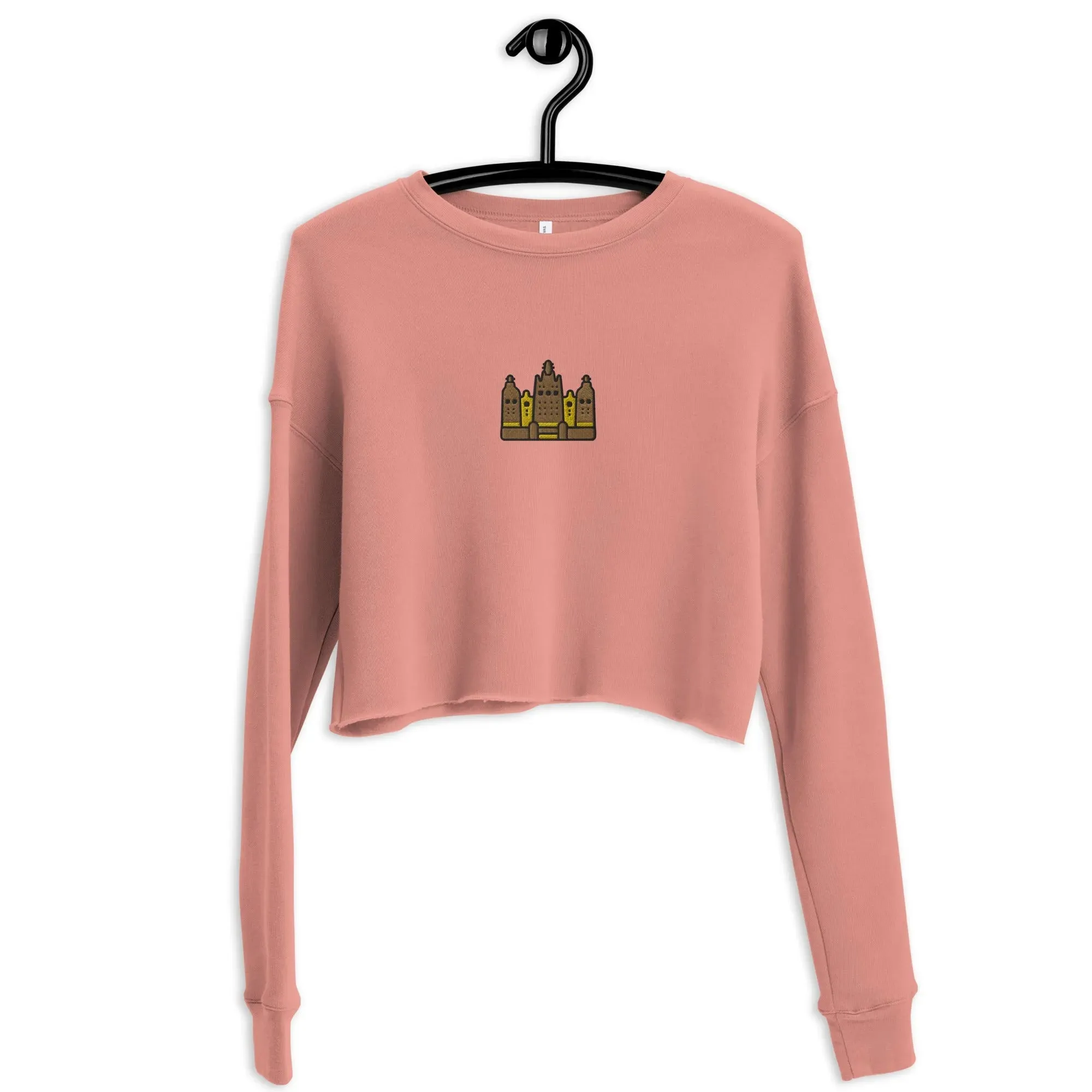 Malian Great Mosque Embroidered Cropped Sweatshirt