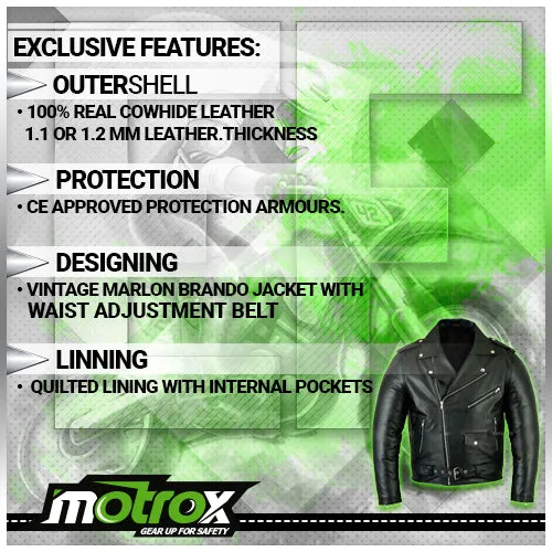 Marlon Brando Jacket Famous Leather Biker Edition