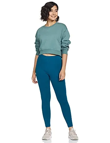 Max Women's Regular Fit Blue Teal Leggings 2XL