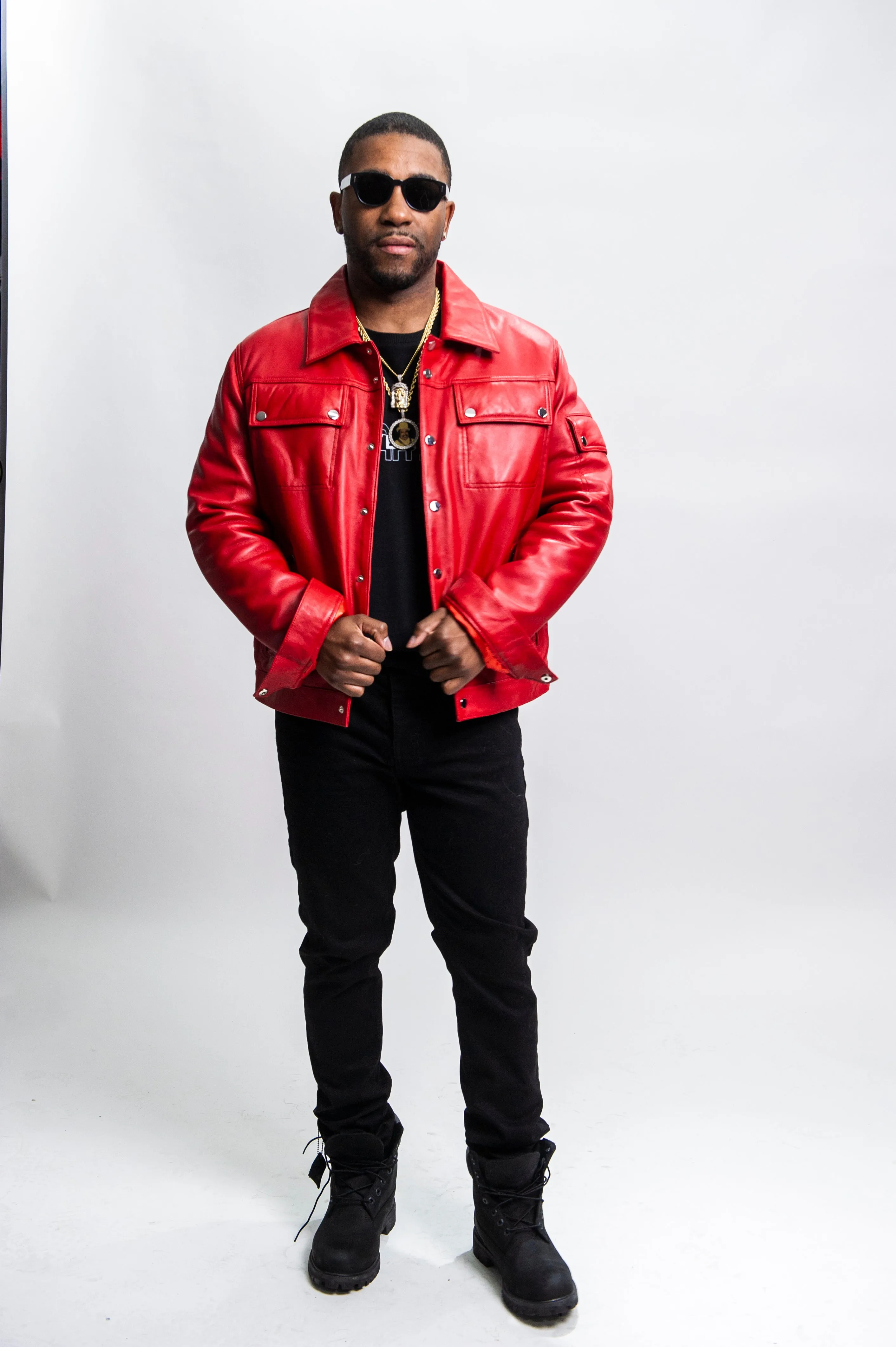 Men's Jax Leather Jacket [Red]