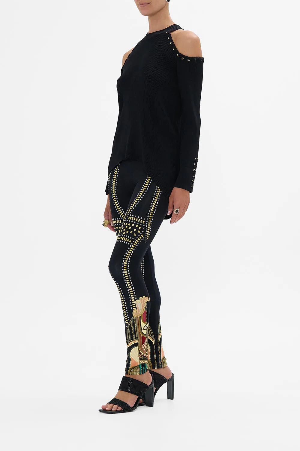 METAL HOTFIX EMBELLISHED LEGGINGS THEY CALLED HER NEFERTARI