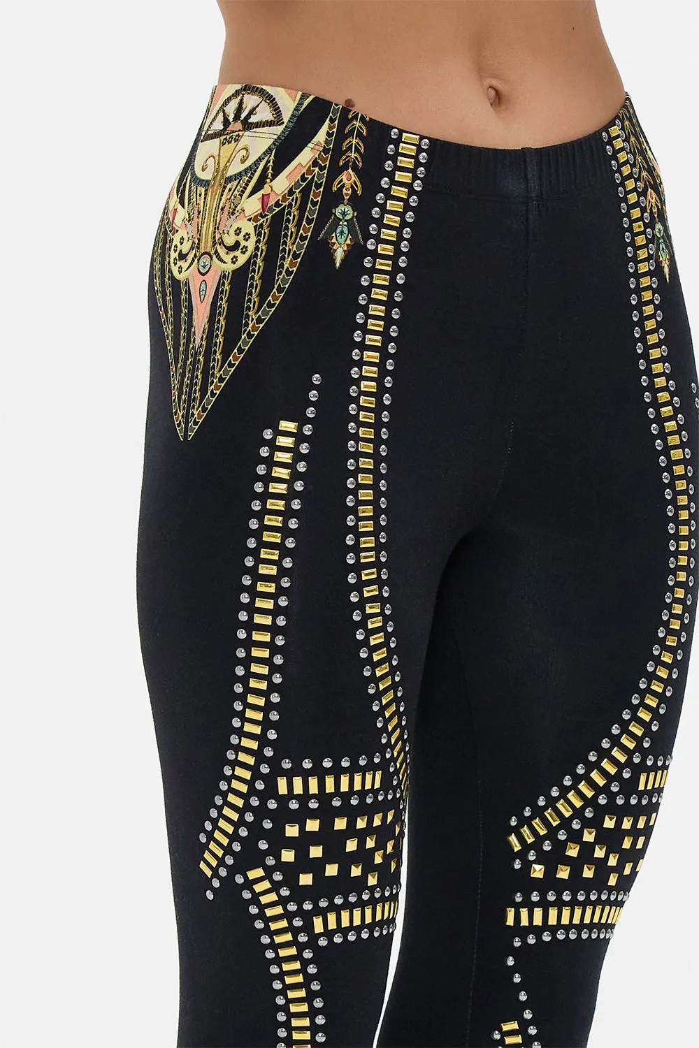 METAL HOTFIX EMBELLISHED LEGGINGS THEY CALLED HER NEFERTARI