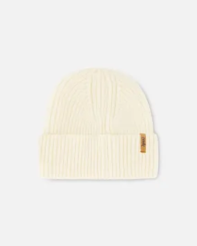 Mid-Season Knit Hat Off White