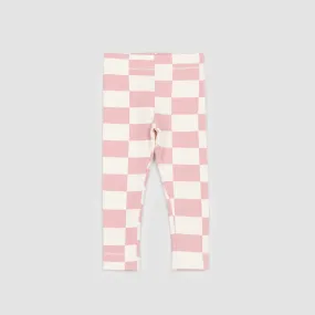 MIL Checkboard Legging in Pink & Cream