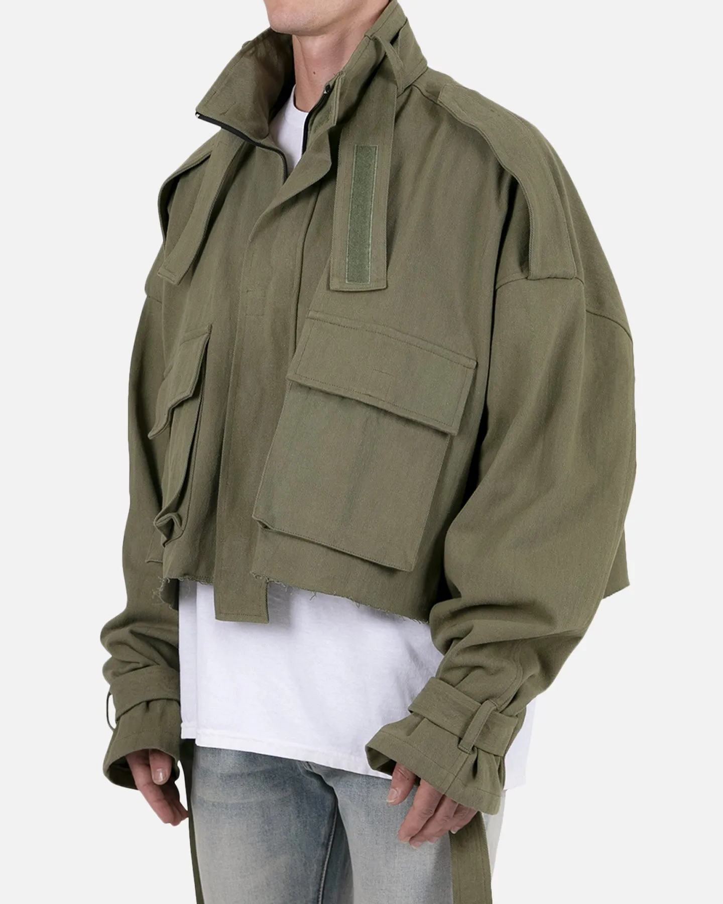 MNML Cropped M65 Jacket Olive