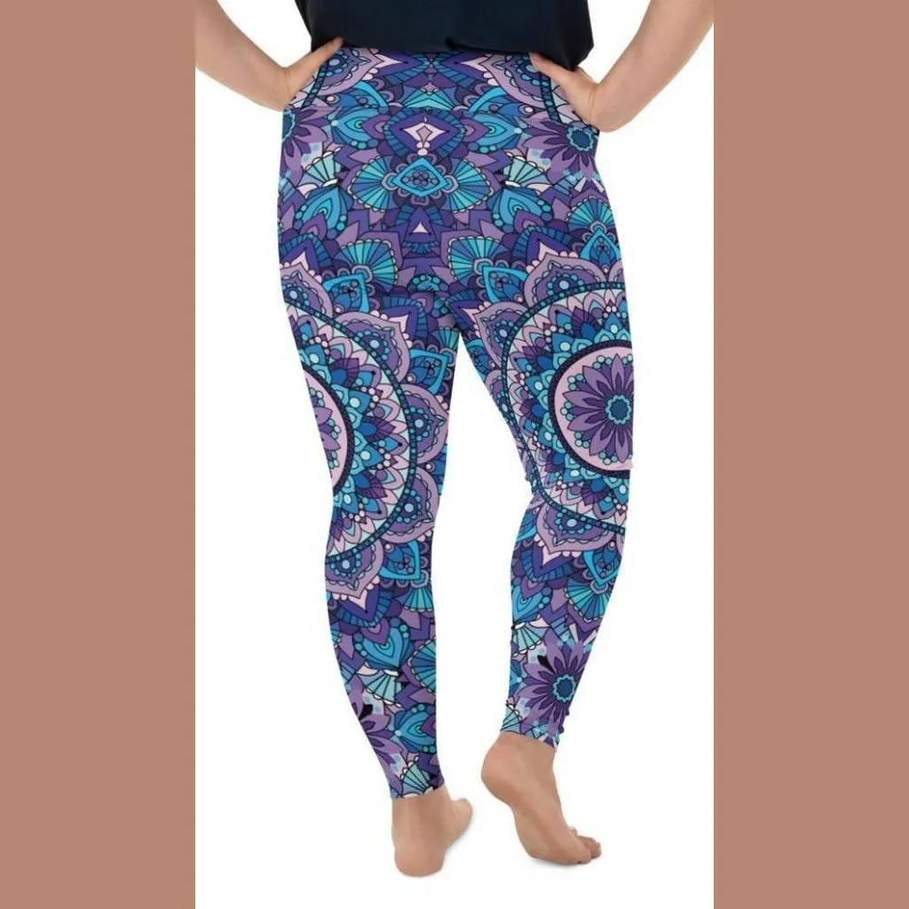 Mosaic Pattern Plus Size Leggings