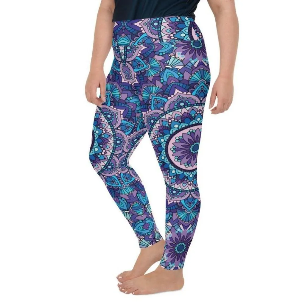 Mosaic Pattern Plus Size Leggings