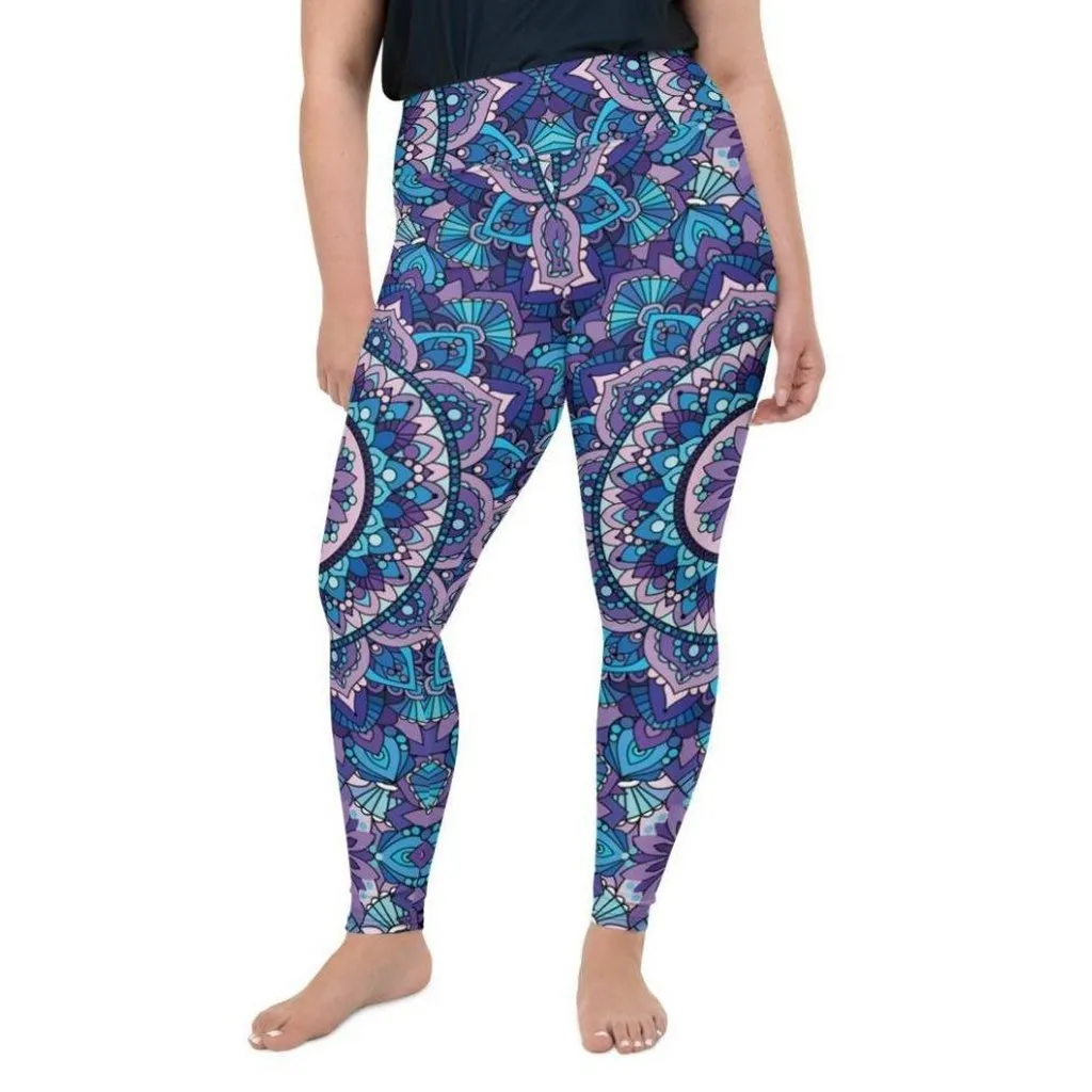 Mosaic Pattern Plus Size Leggings