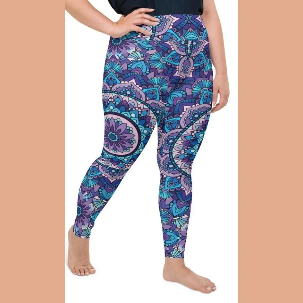 Mosaic Pattern Plus Size Leggings