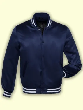 Navy Blue Satin Jacket