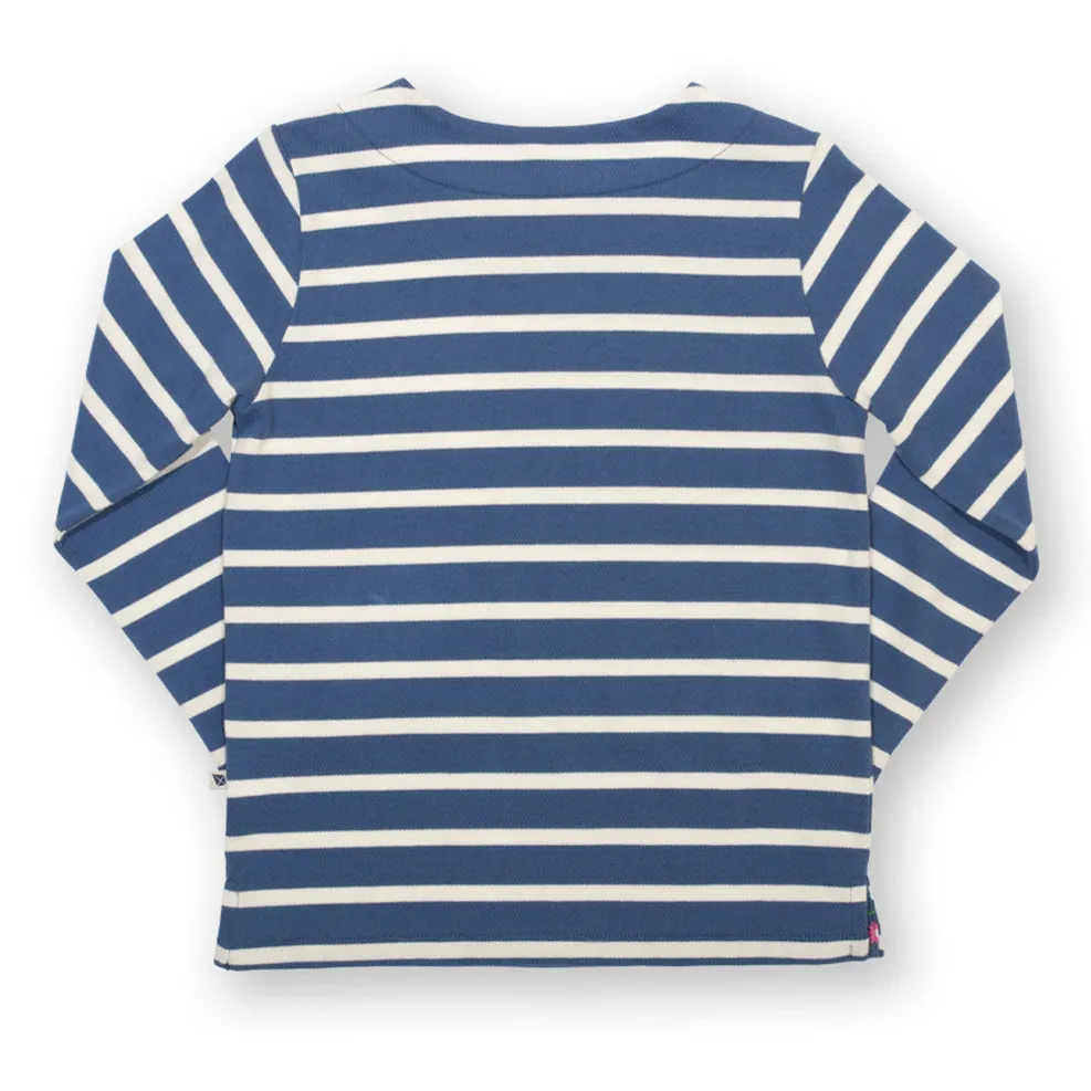 Navy striped top