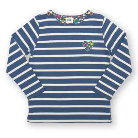 Navy striped top