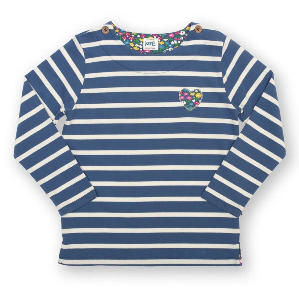 Navy striped top