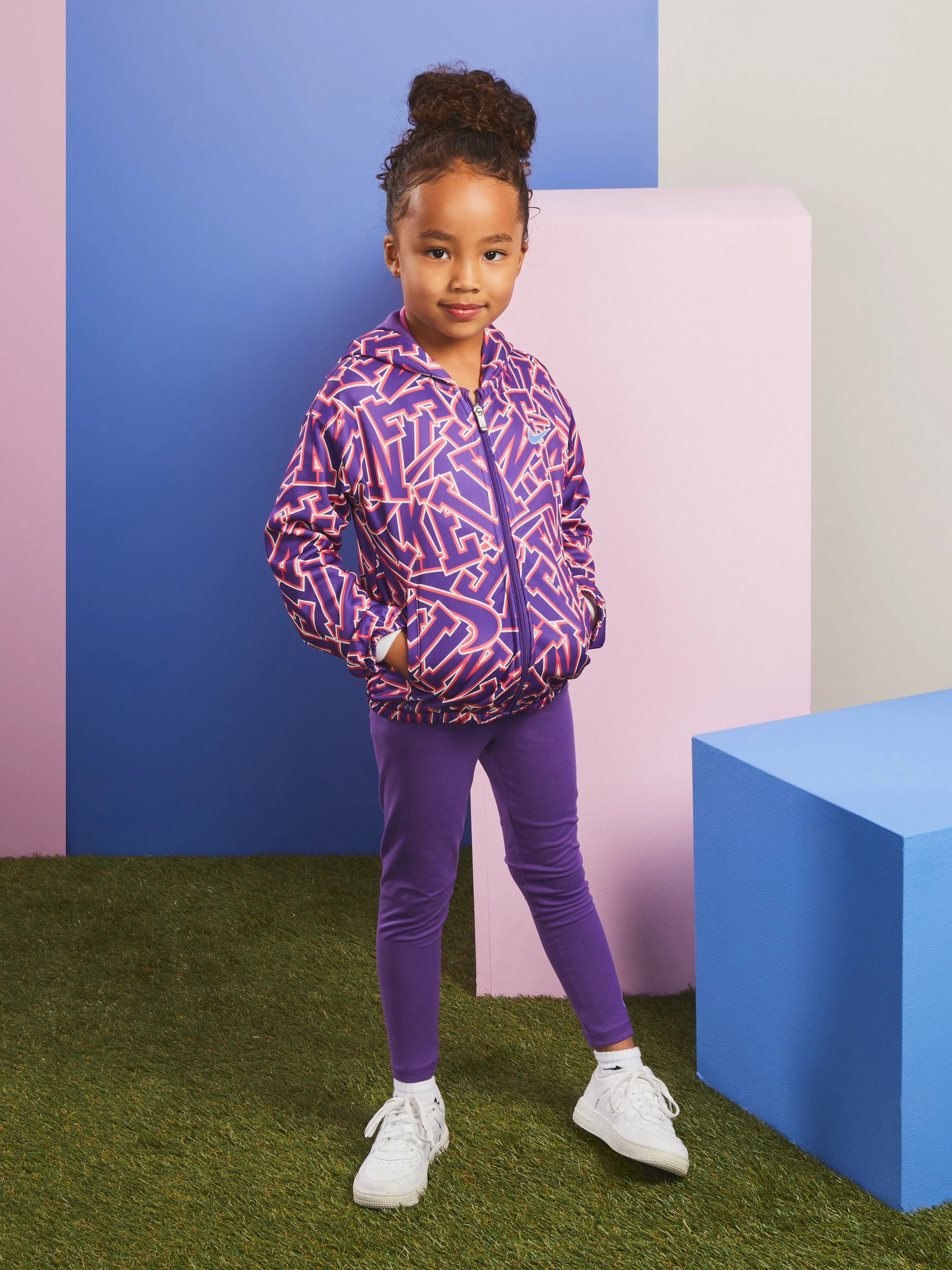 Nike Girls Join The Club Tracksuit in Purple