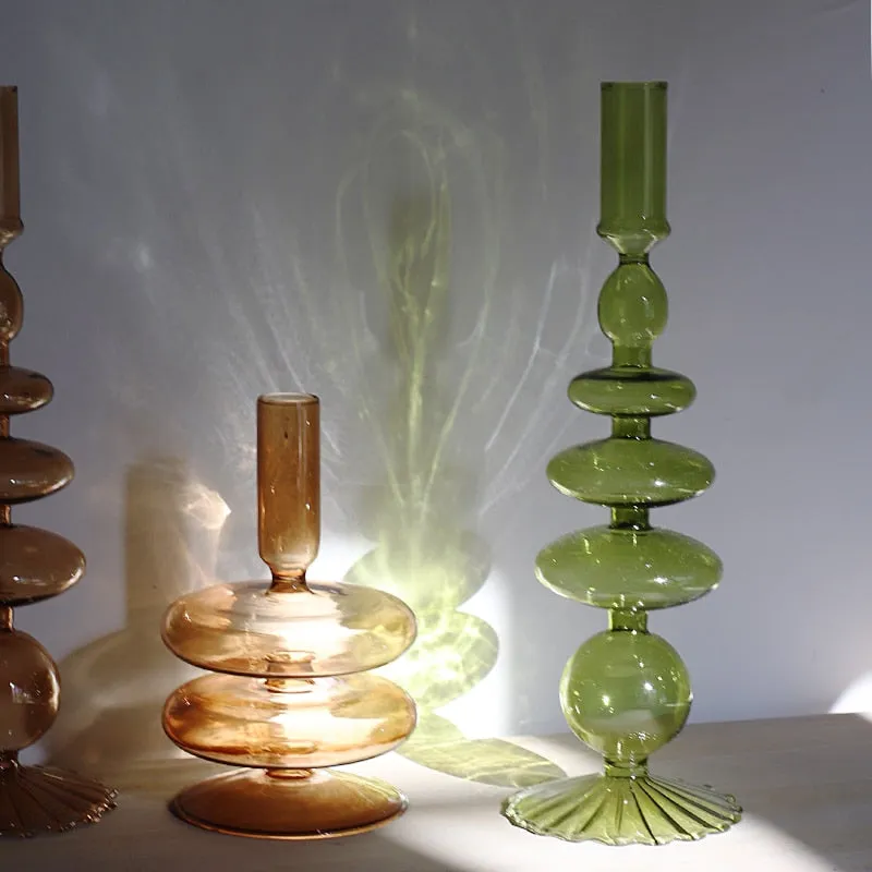 Nordic Stylish Bubble Glass Candle Holder