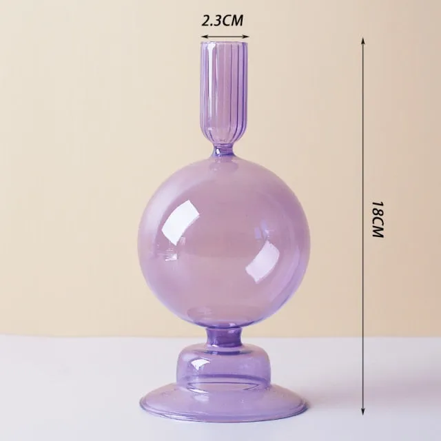 Nordic Stylish Bubble Glass Candle Holder