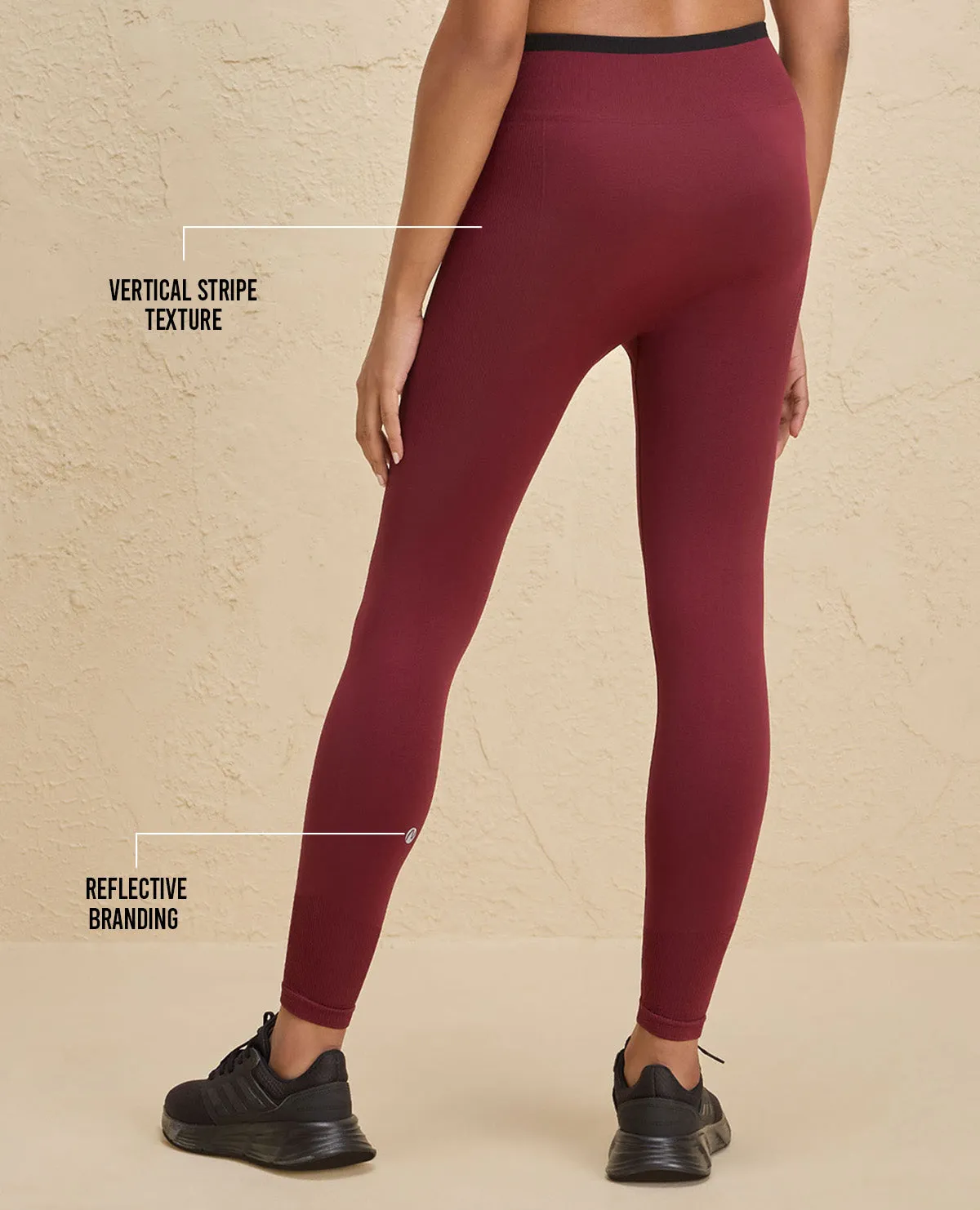 Nykd By Nykaa Seamfree Game Changer Booty Leggings -NYK406-Maroon