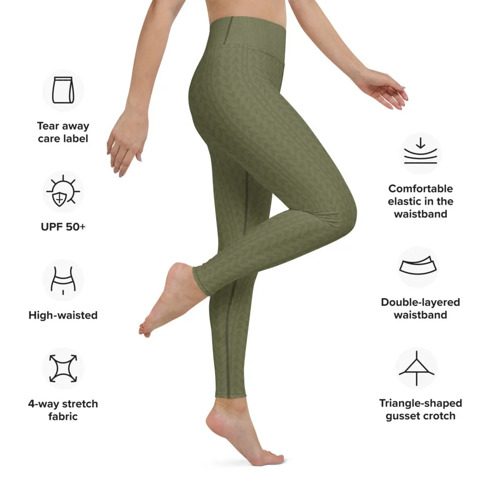 Olive Green High Waist Leggings