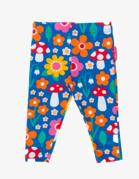 Organic Floral Mushroom Print Leggings