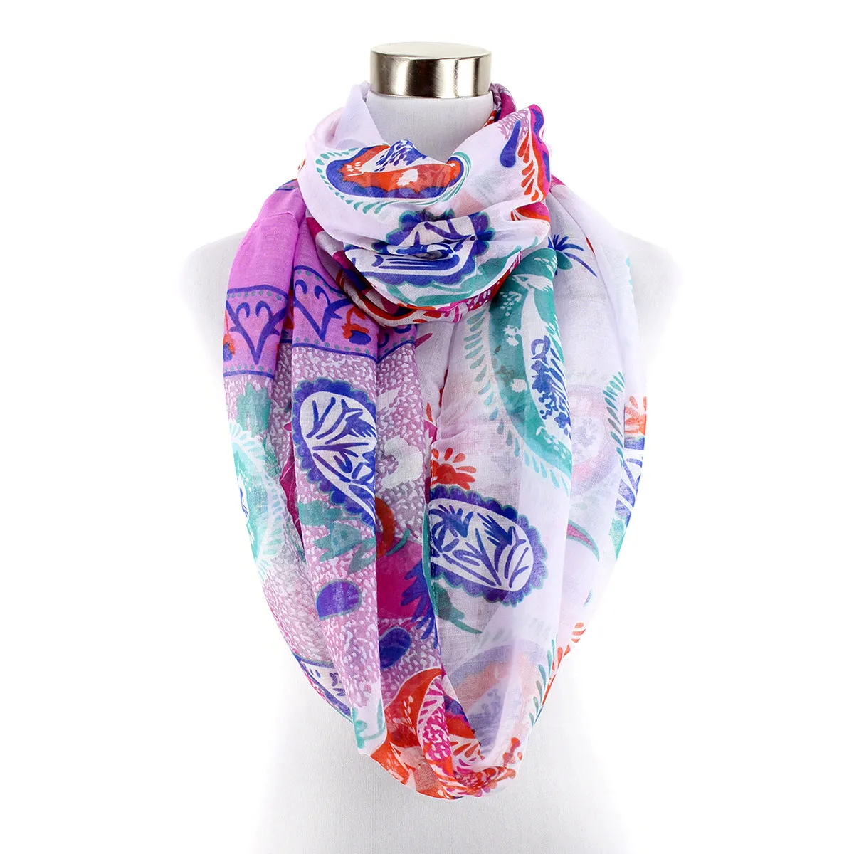 Paisseltane White Infinity Scarf