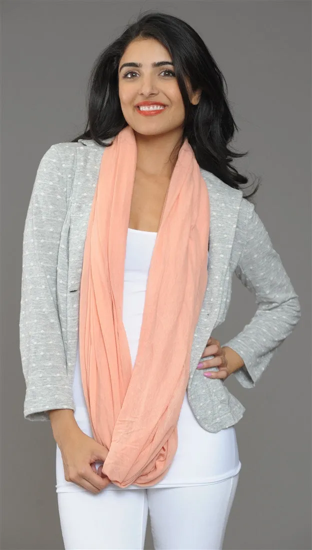 Peach Lightweight Infinity Scarf