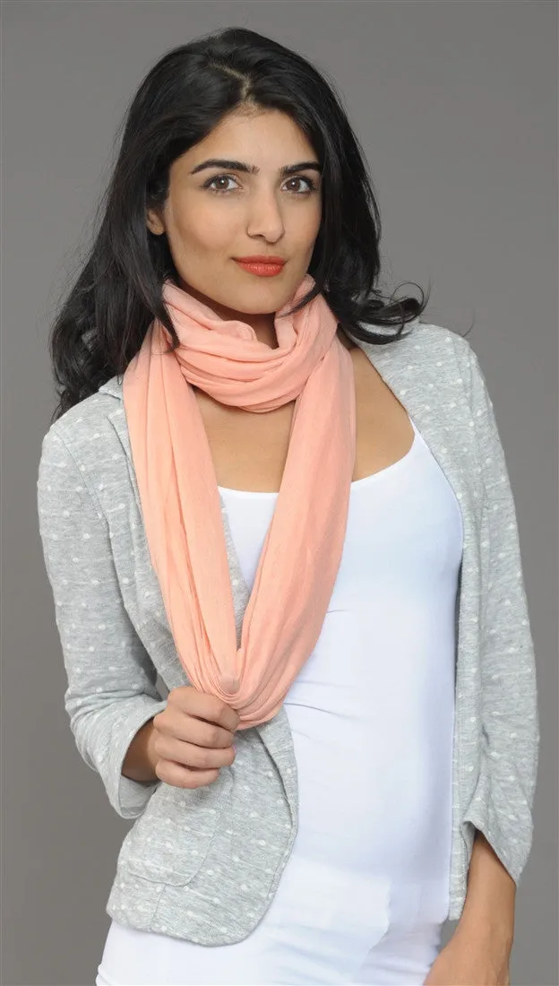 Peach Lightweight Infinity Scarf