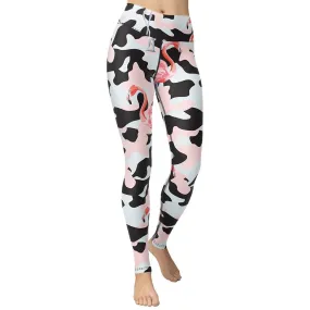 Pink Flamingo Camo Yoga Leggings