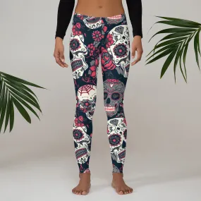 Pink Sugar Skull Leggings