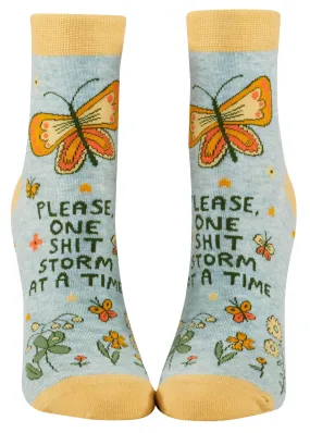 Please, One Shitstorm At A Time Ankle Socks