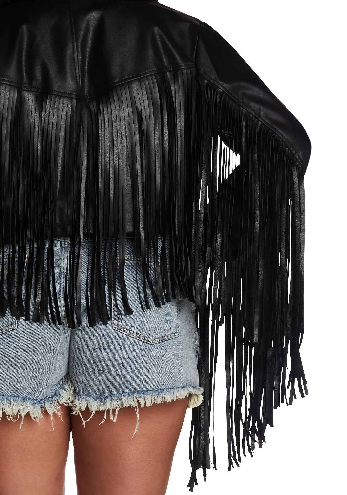 Plus Hateful Ace Fringe Moto Jacket