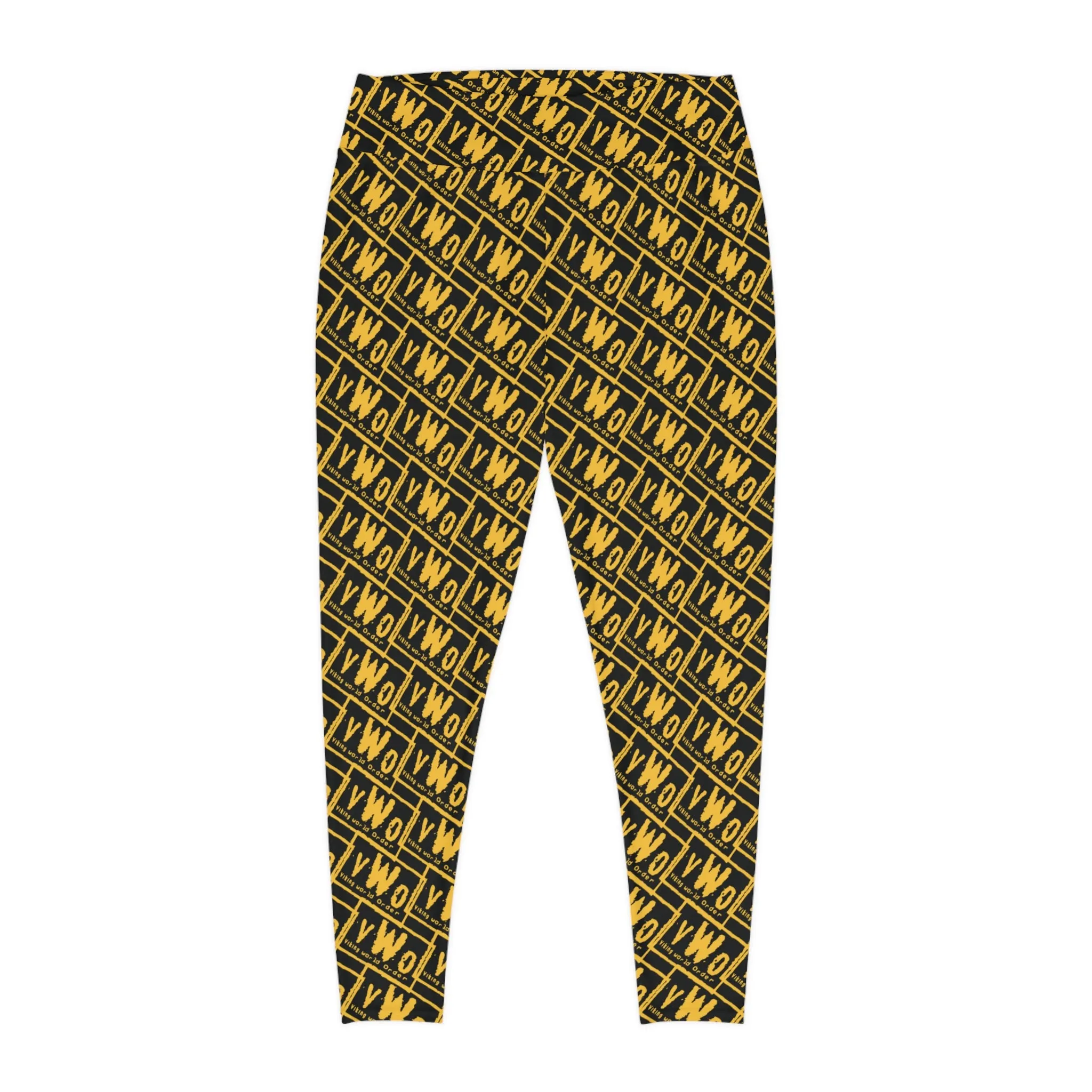 Plus Size Leggings - Black/Gold - VWO