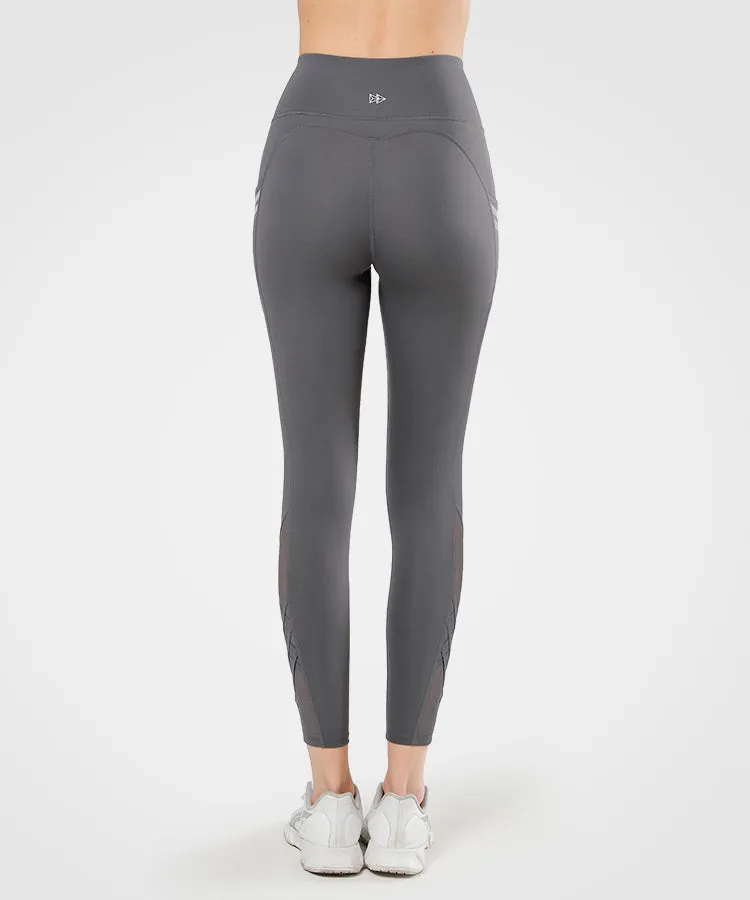 Pockets With Reflectives Tripe Running Leggings 26‘’ | Women's High Support Leggings