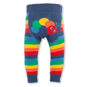 Rainbow caterpillar knit leggings