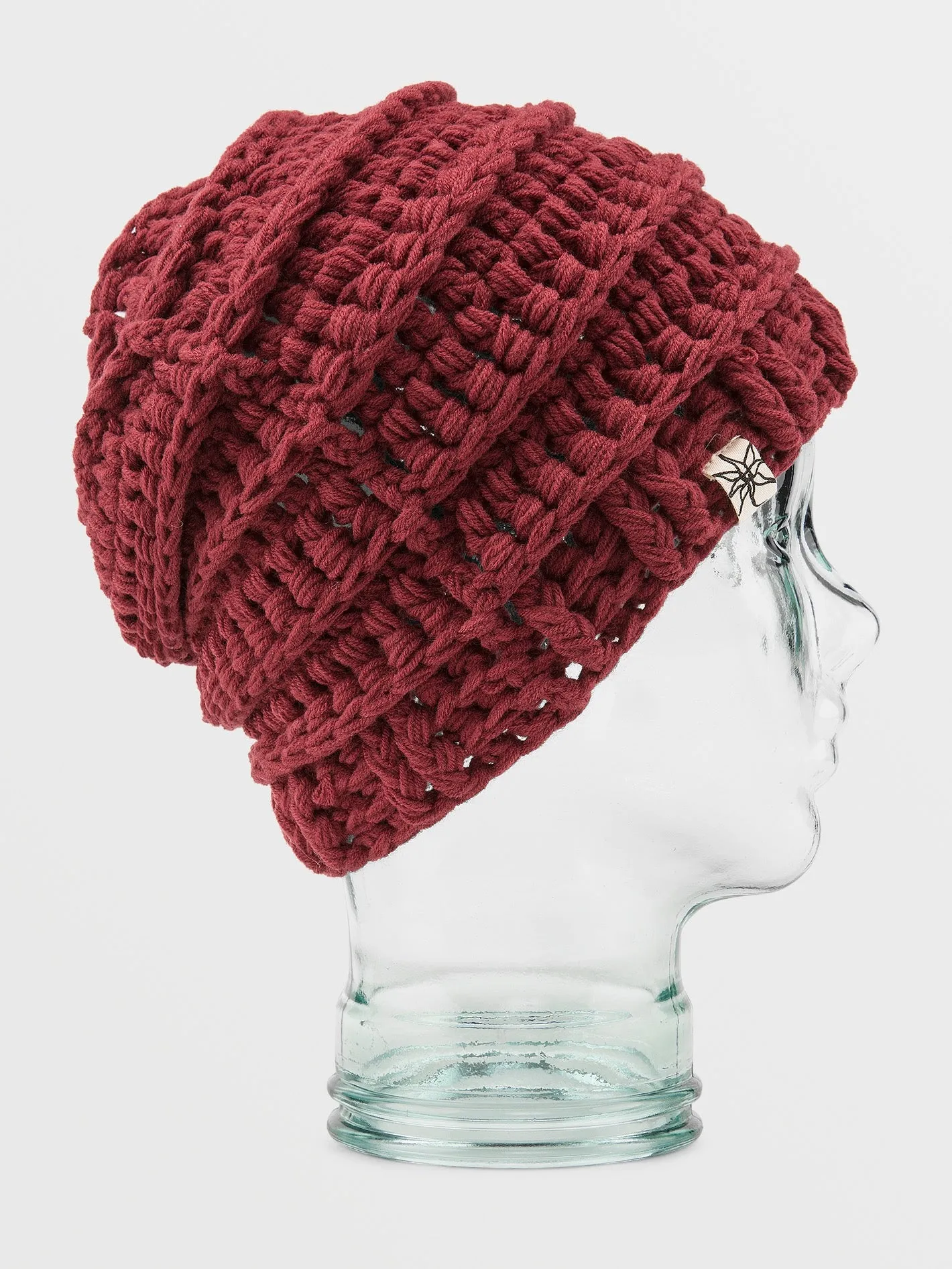 Rav Crochet Knit Beanie - MAROON