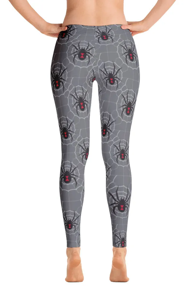 ReadyGOLF: Black Widow Grey Women's All-Over Leggings