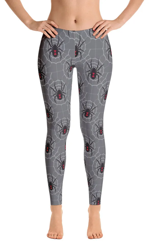 ReadyGOLF: Black Widow Grey Women's All-Over Leggings