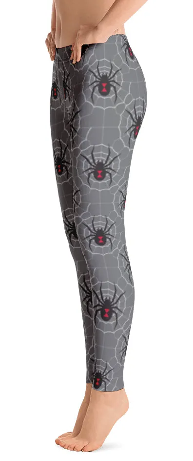 ReadyGOLF: Black Widow Grey Women's All-Over Leggings