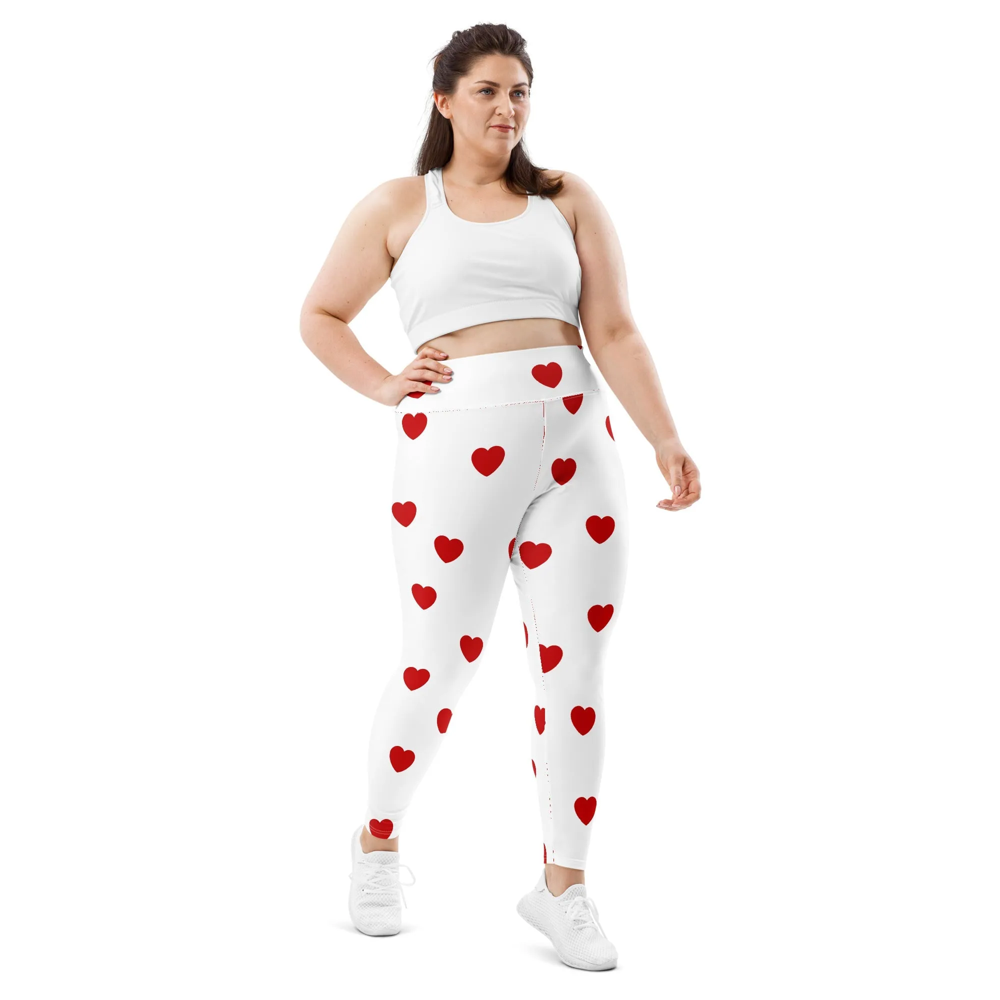 Red Hearts Plus Size Leggings