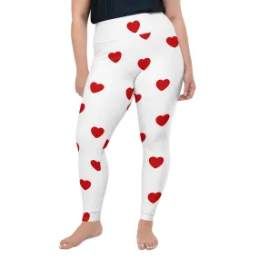 Red Hearts Plus Size Leggings