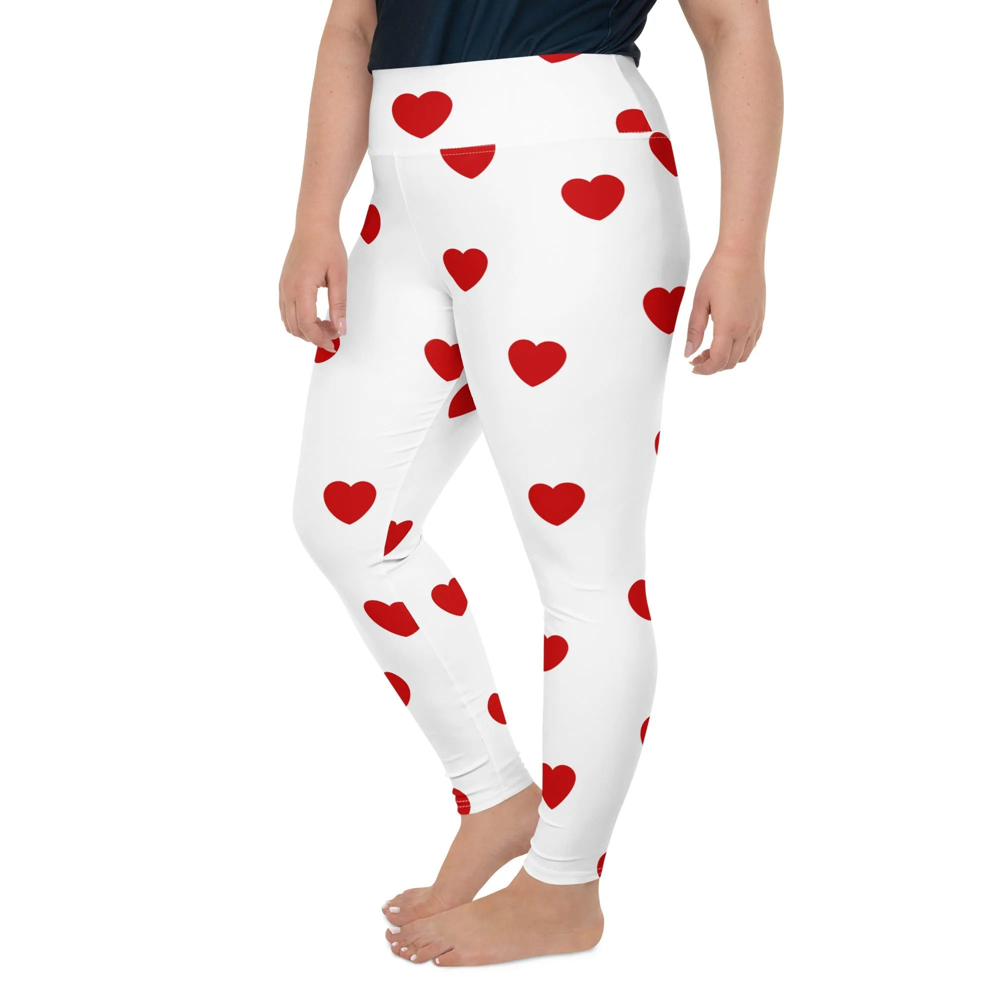 Red Hearts Plus Size Leggings