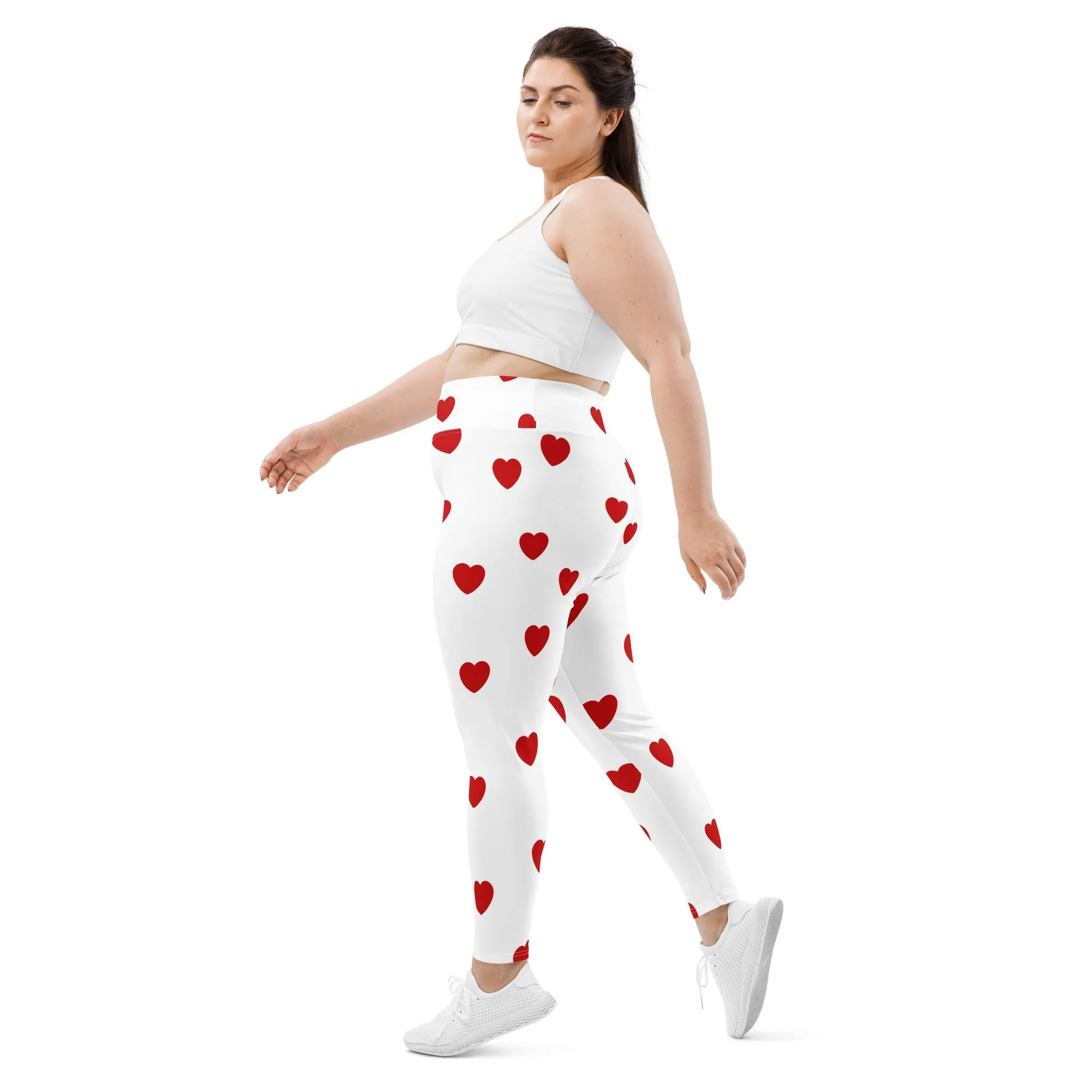 Red Hearts Plus Size Leggings