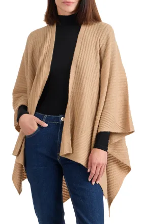 RIBBED CASHMERE CAPE